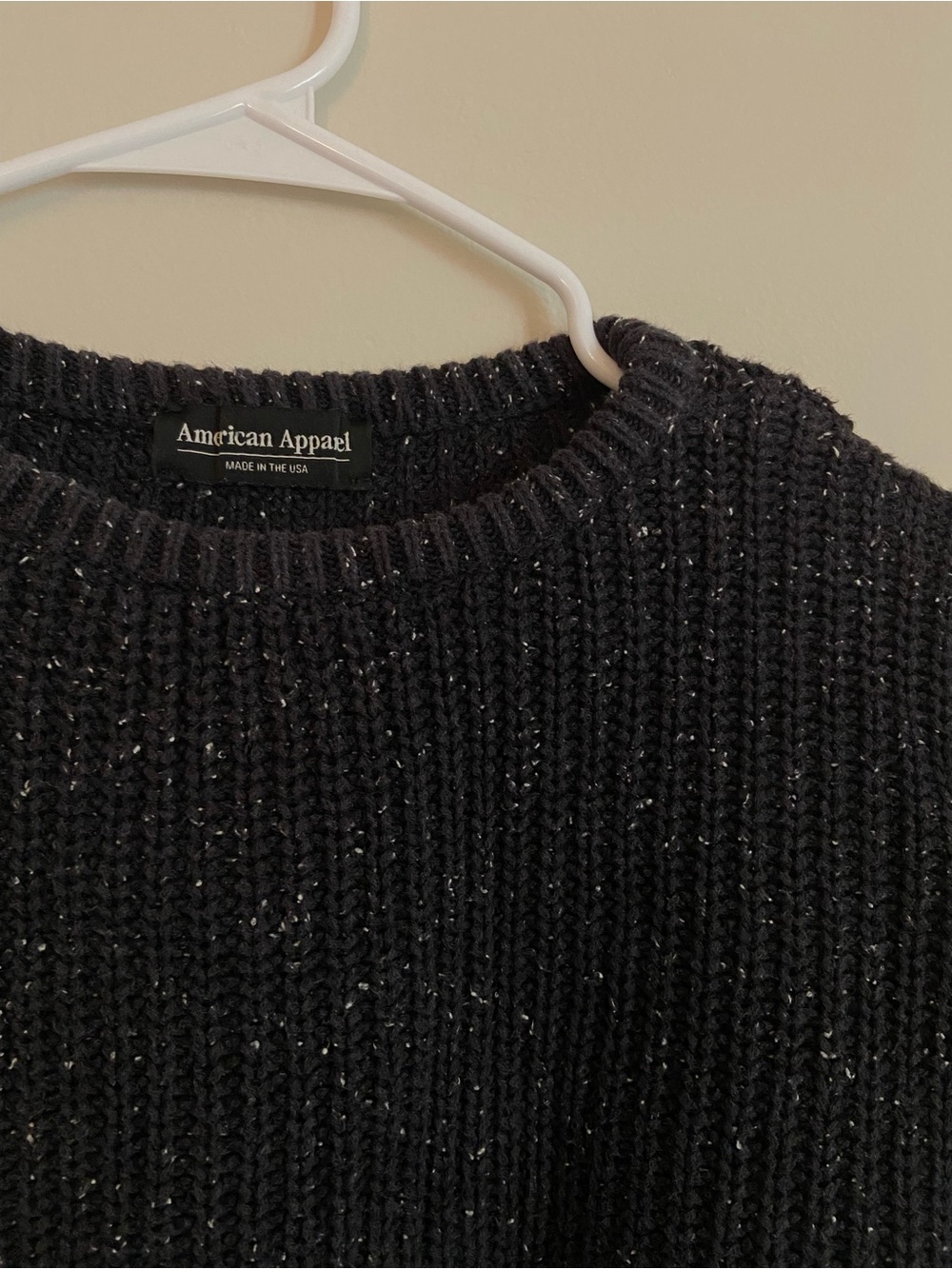 Oversized Black Speckled Crewneck Sweater - Picture 3 of 7
